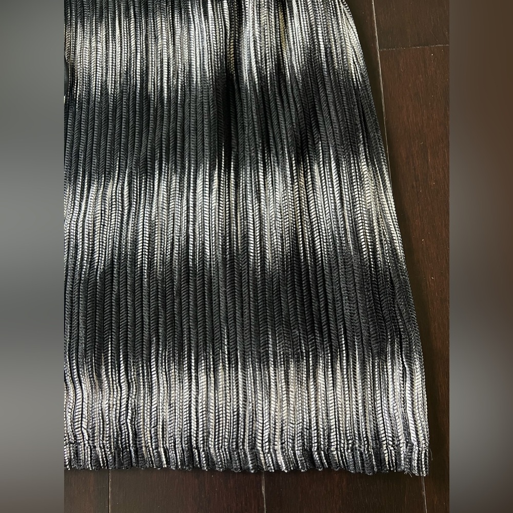 Studio One Belted Sheath Dress Black Gray Knit Keyhole Size 10 Work Chic - Picture 6 of 9